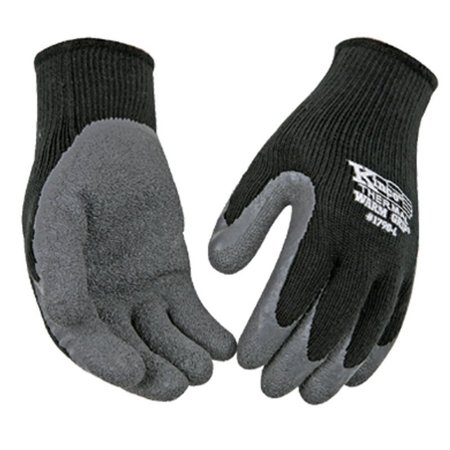 KINCO Warm Grip L Latex Coated Thermal Black Dipped Gloves 1790-L